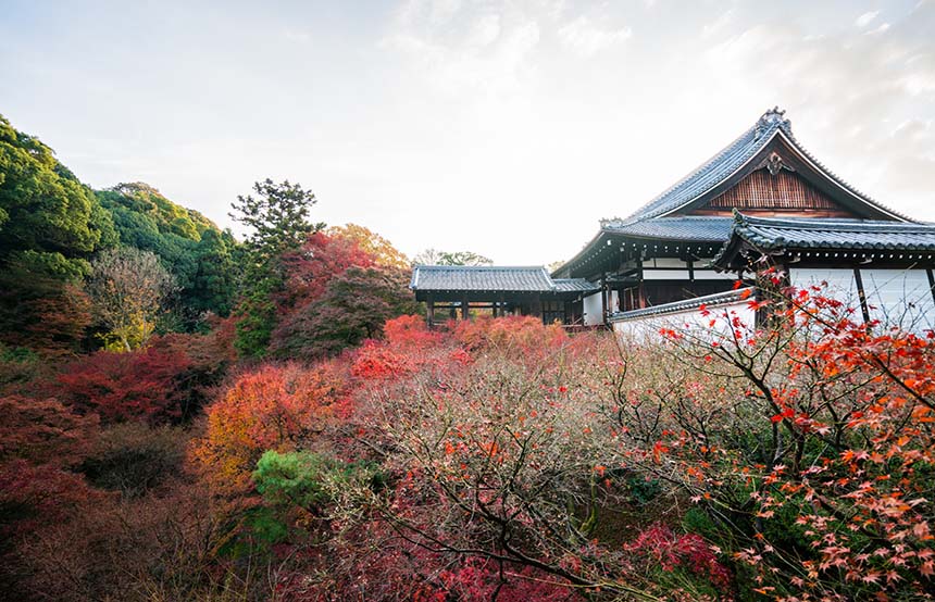 Temple in autumn