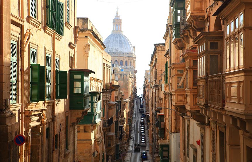 A street in Valletta, Malta