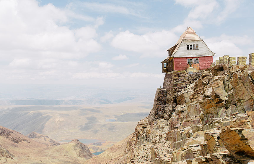 Cliffside in La Paz, Bolivia