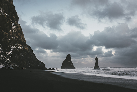 Black sand beach, Iceland