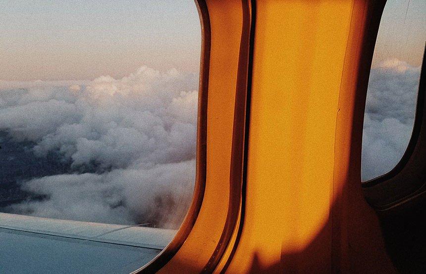 Small plane flight, France