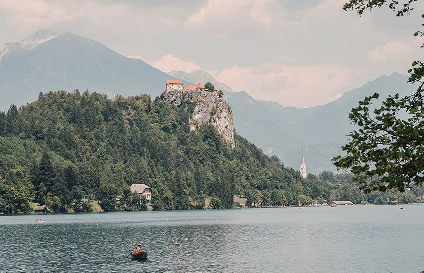A Boat on Lake Bled, Slovenia