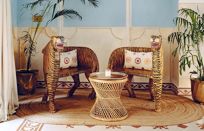 Chairs in a hotel in Jaipur, India