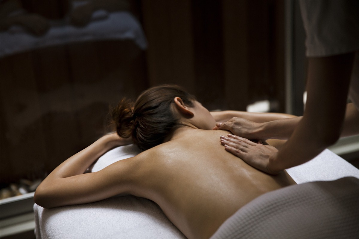 woman enjoying a massage