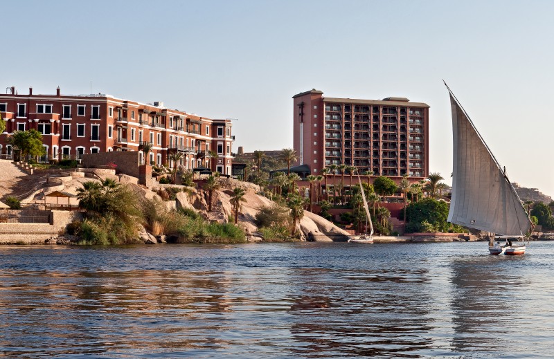 The Sofitel Legend Old Cataract Hotel seen from the Nile