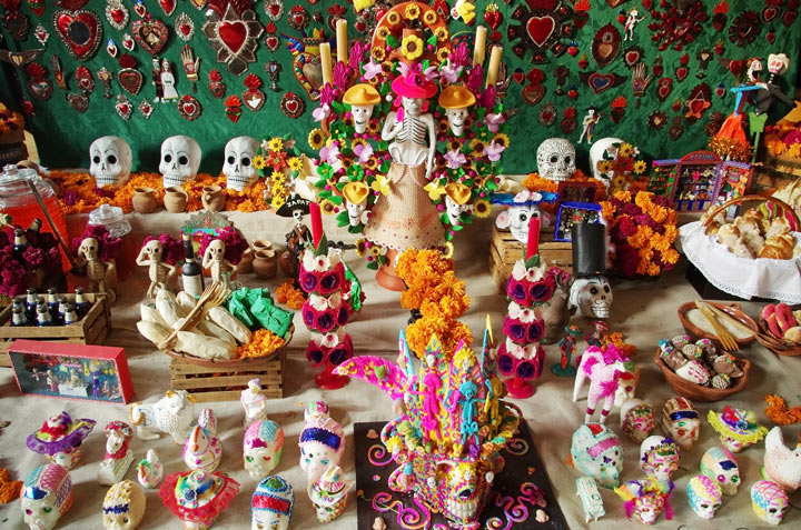 altar at the Day of the Dead in Mexico
