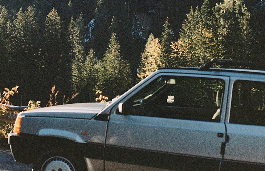 car in the Dolomites