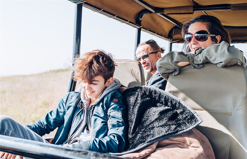 Teens on safari in South Africa