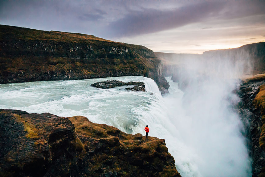 Gullfoss Falls in Iceland