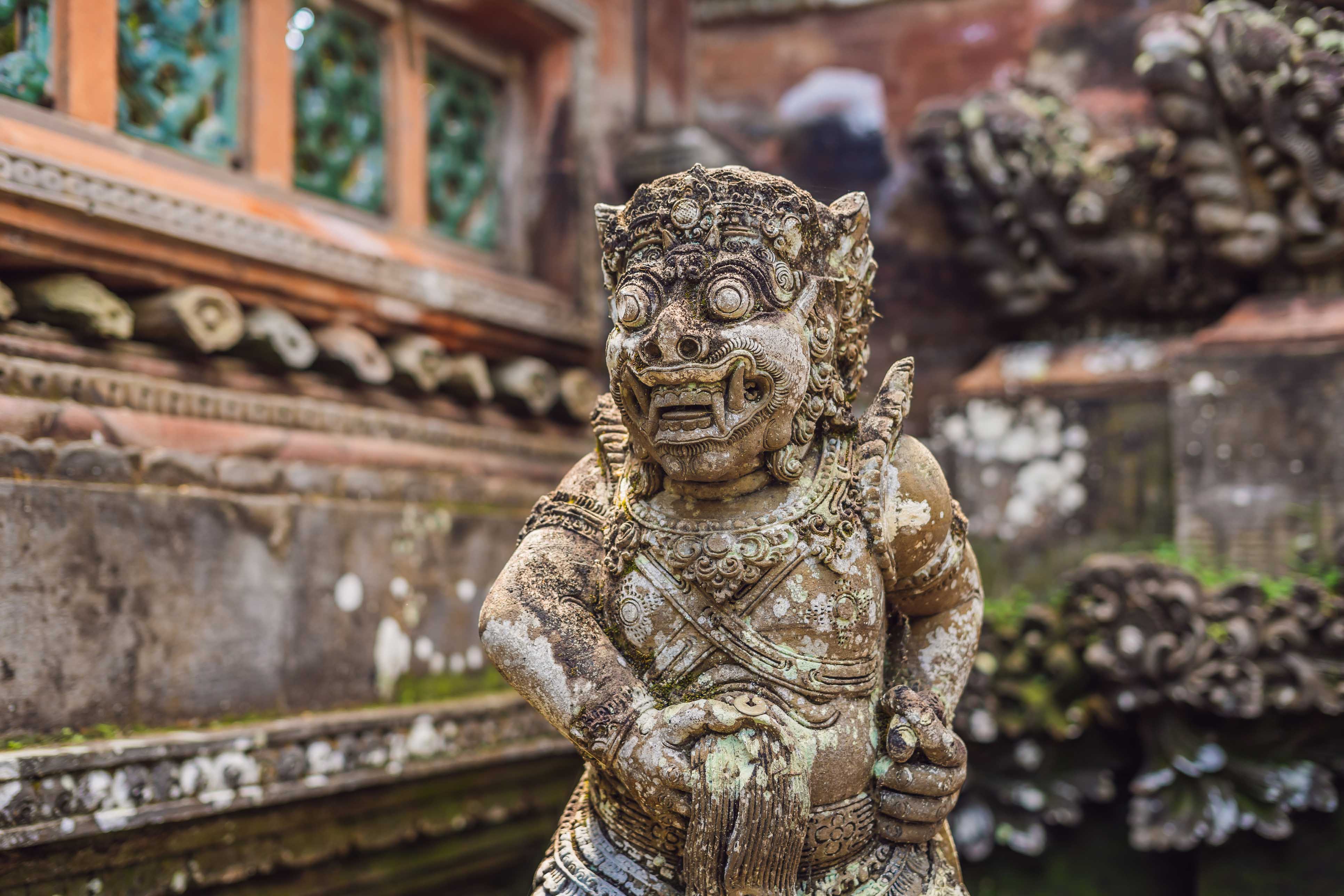 temple in bali statue