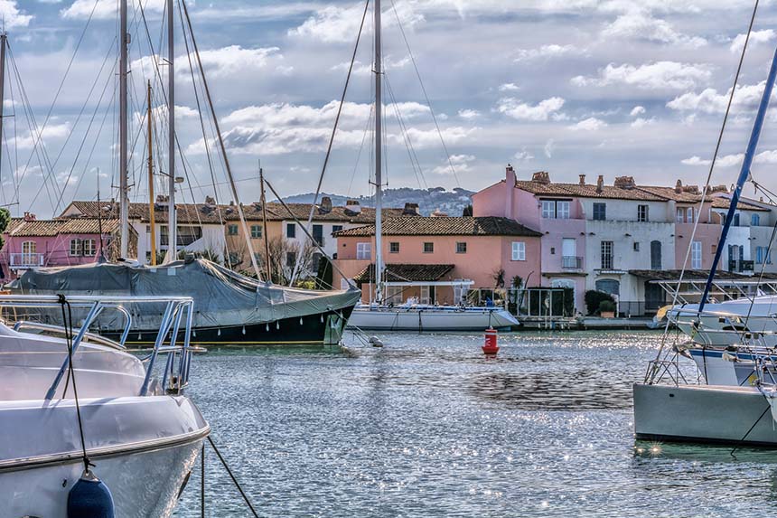 Boats in Port Grimaud, France