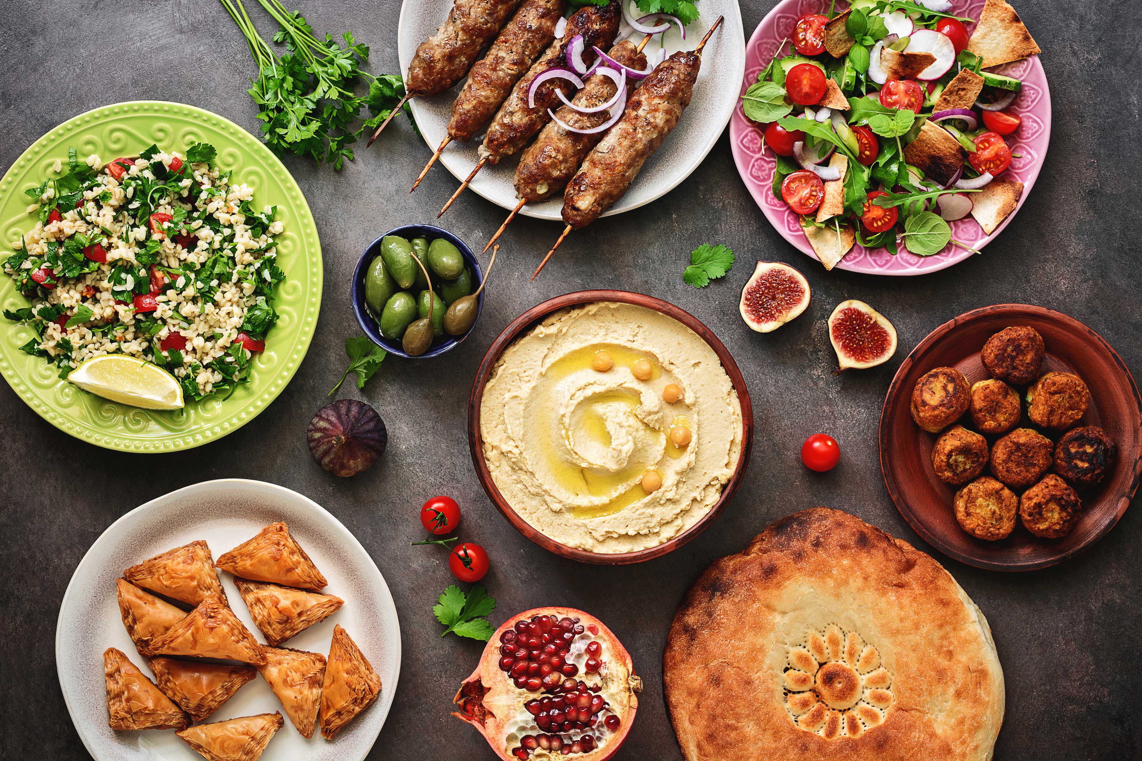Turkish food on a table