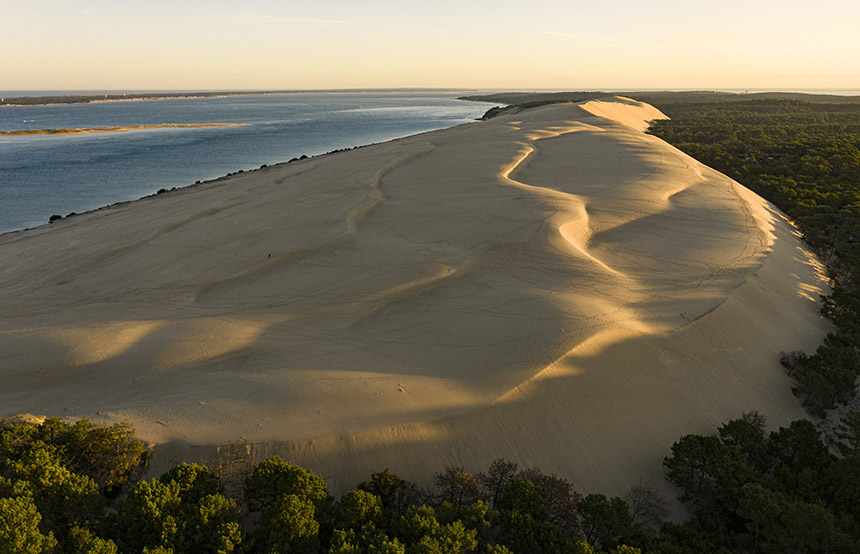 Dune du Pilat at sunset, France