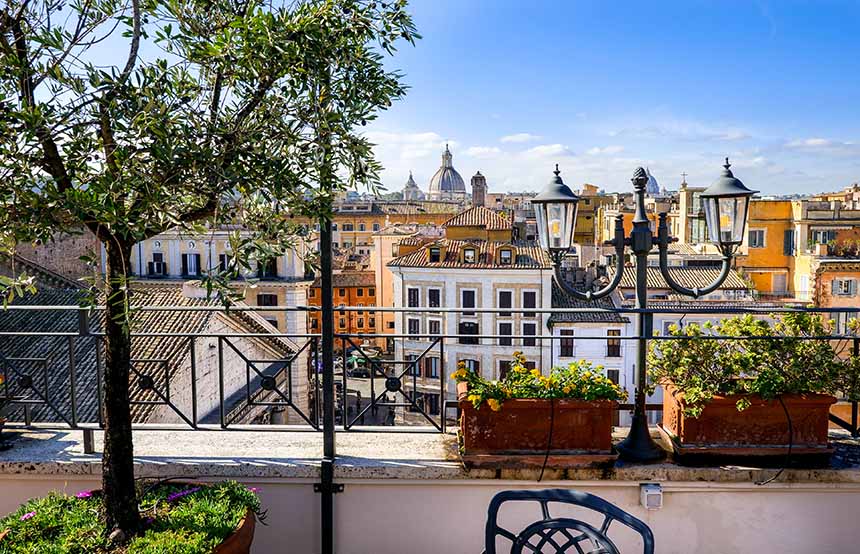 View over St Peter's Basilica, Rome 