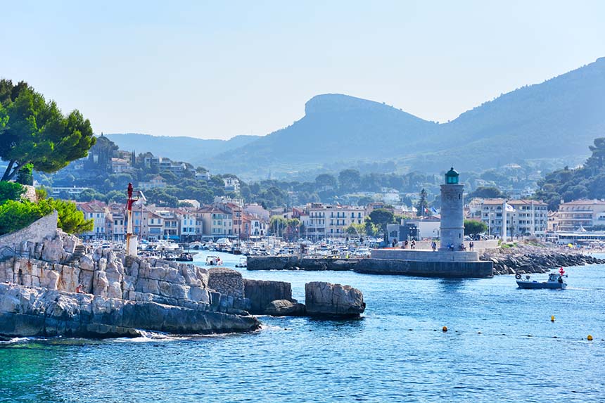 Cassis from the sea, France