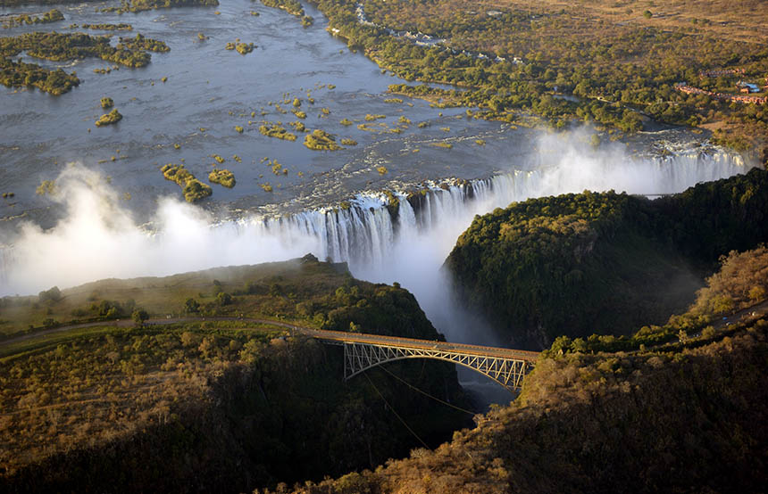 Victoria Falls in Zimbabwe and Zambia