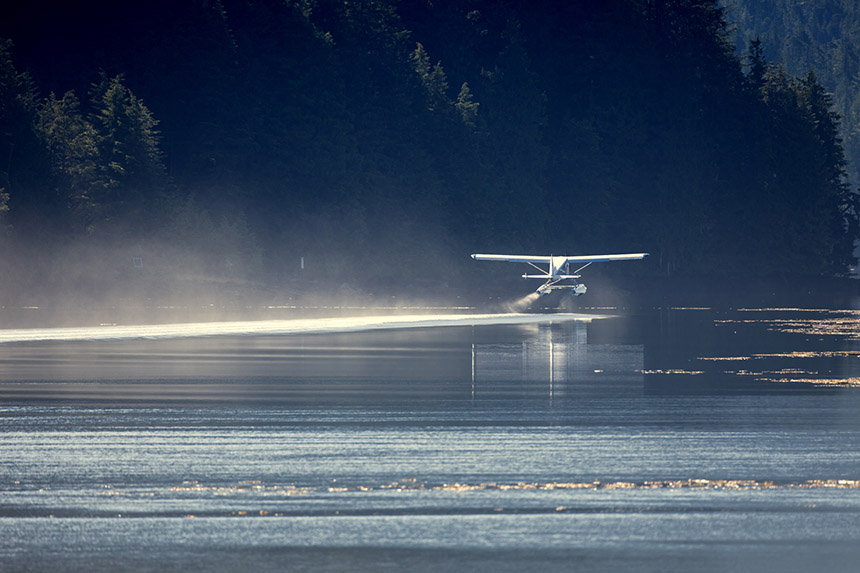 Seaplane landing in Canada