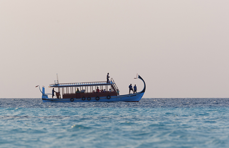 Traditional boat in the Maldives