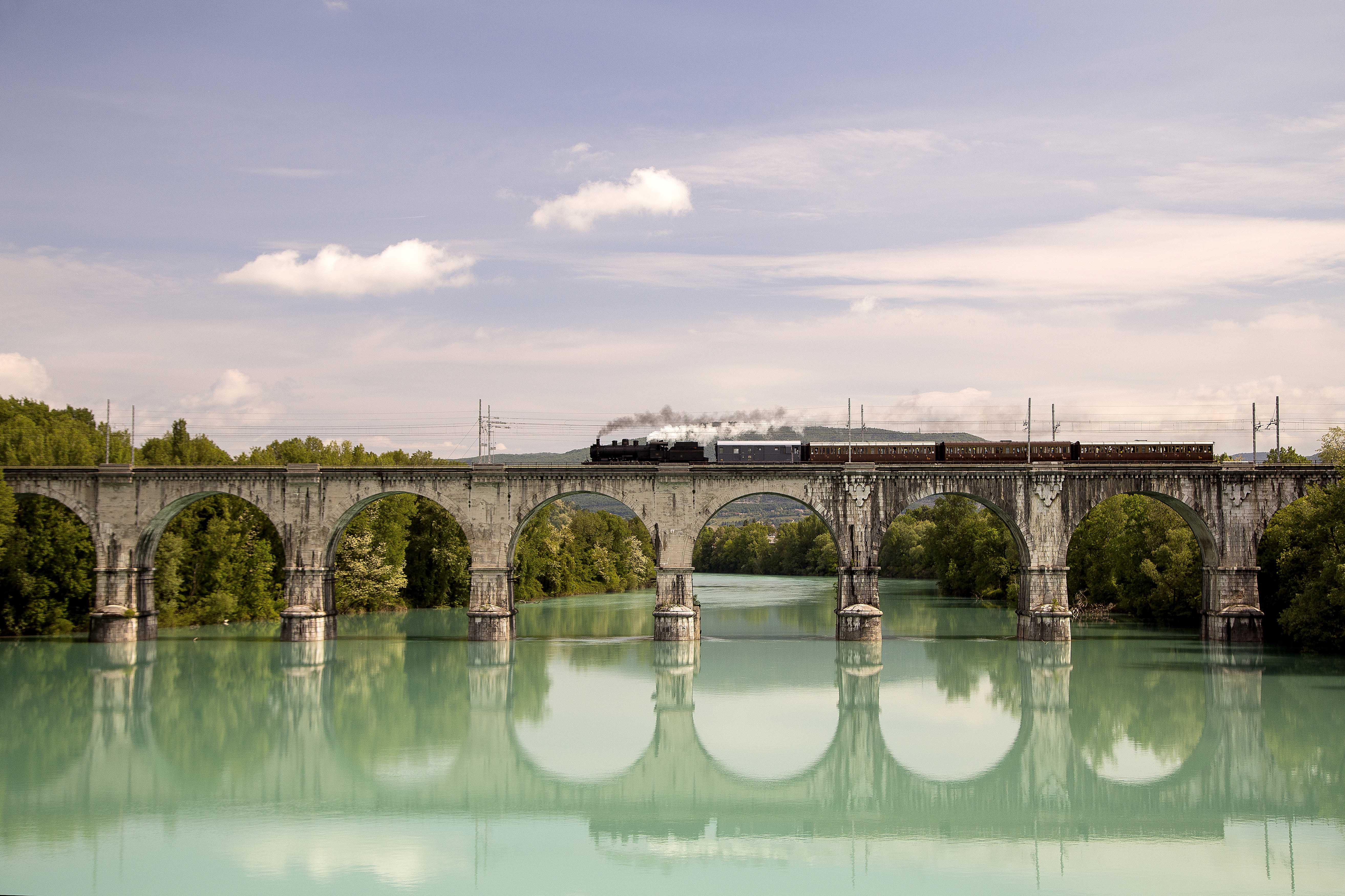 Italy by train over water