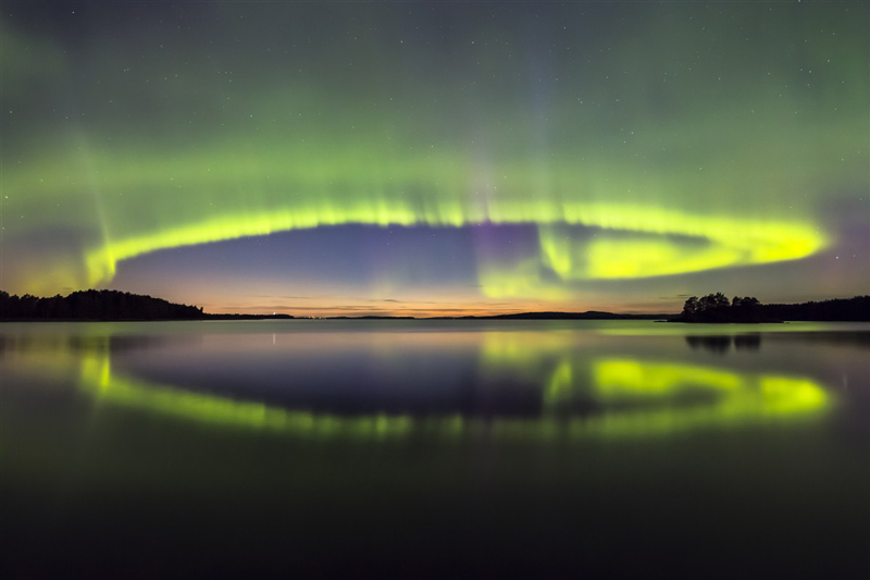 Northern Lights on a lake
