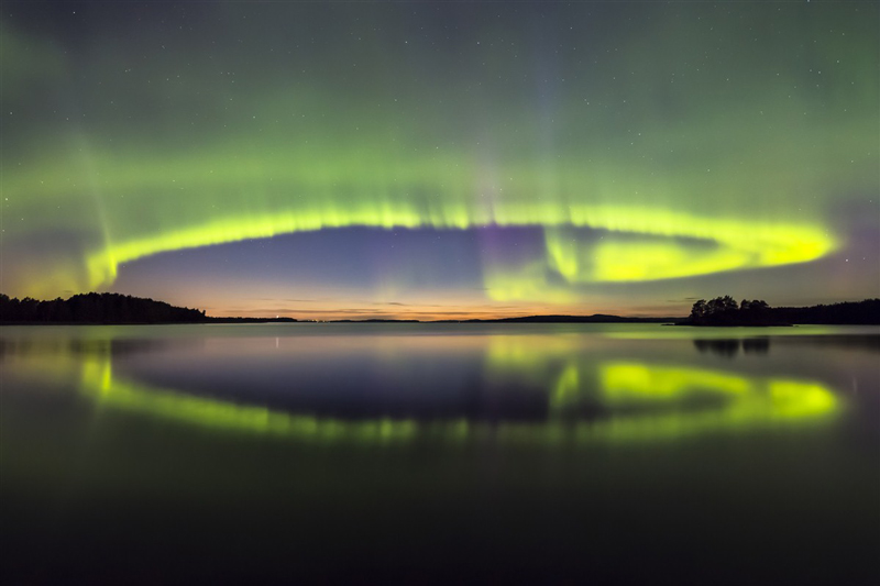 Northern Lights on a lake