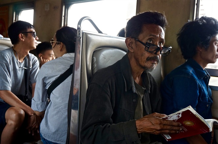 people on a bus