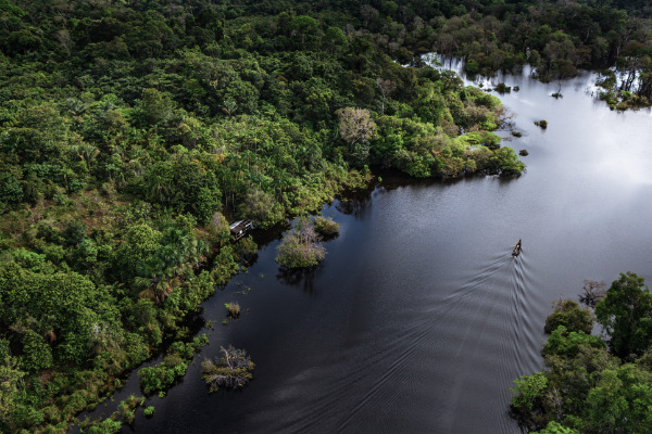 Boat river Amazon