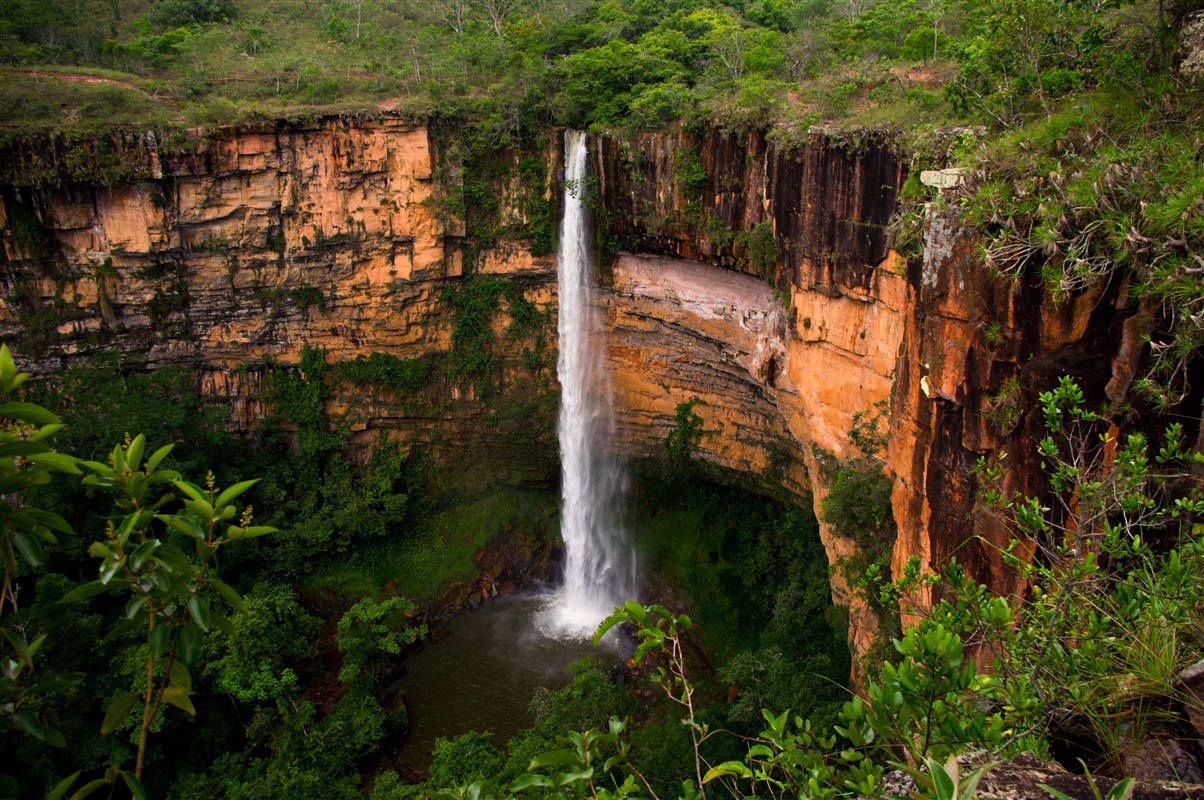 Waterfall in Chapada dos Guimaraes - B razil