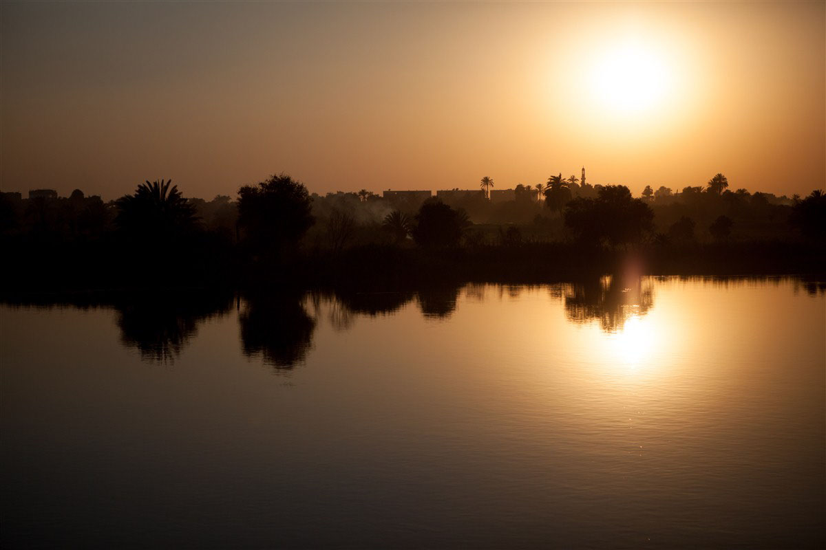 Sunset on the Nile river - Egypt