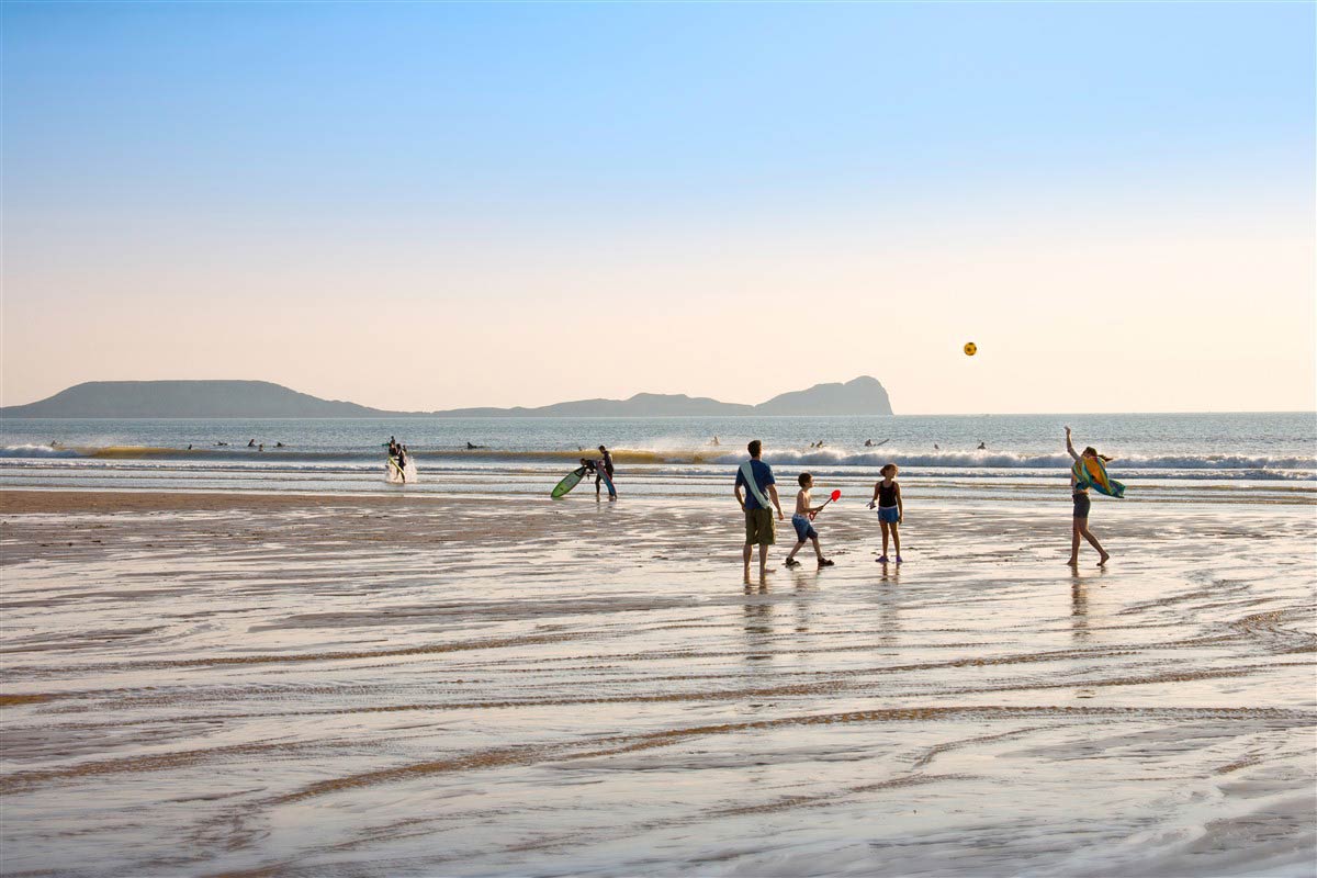 People playing on the beach - Ireland