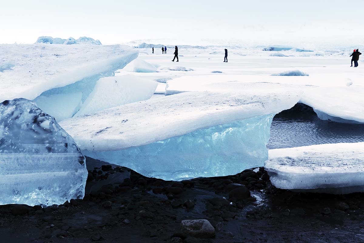 Walking on glacier - Iceland
