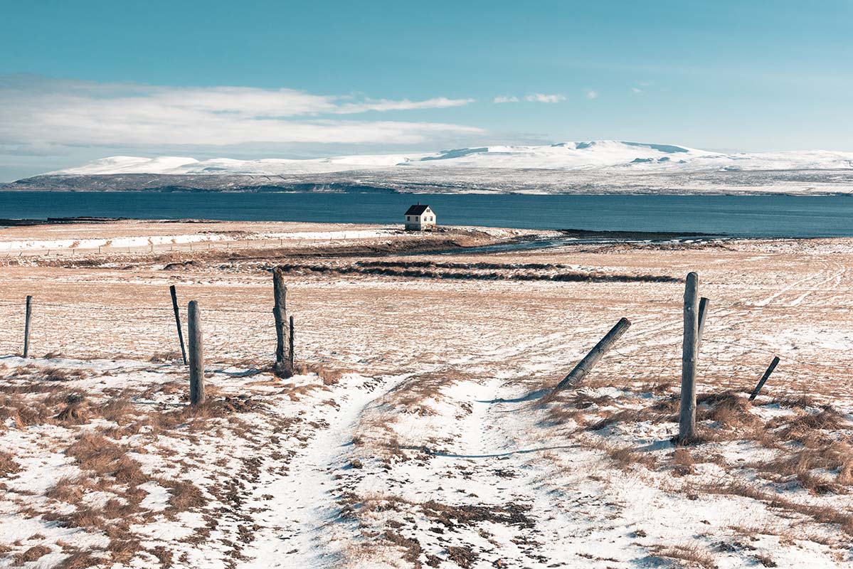 Small house near glacier - Iceland