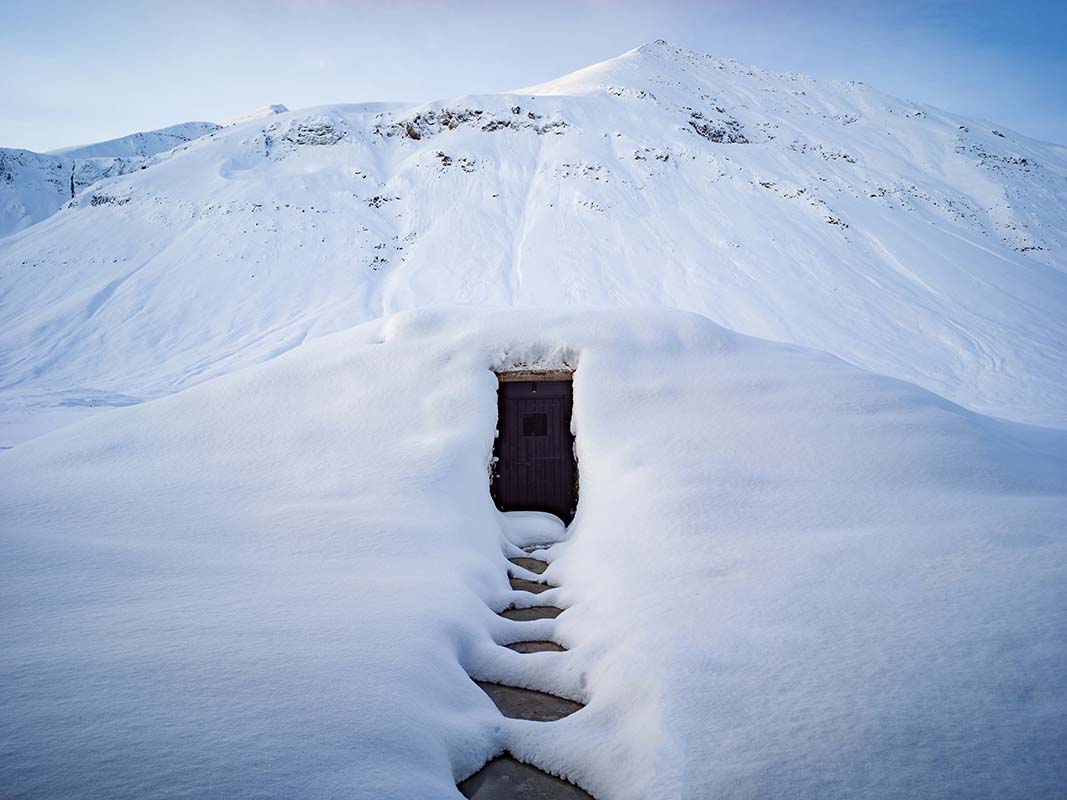 House buried in snow - Iceland
