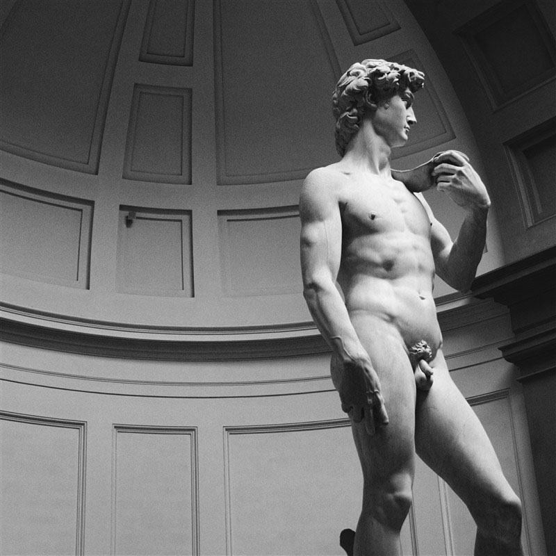 Statues in the Galleria dell'Accademia - Florence - Italy
