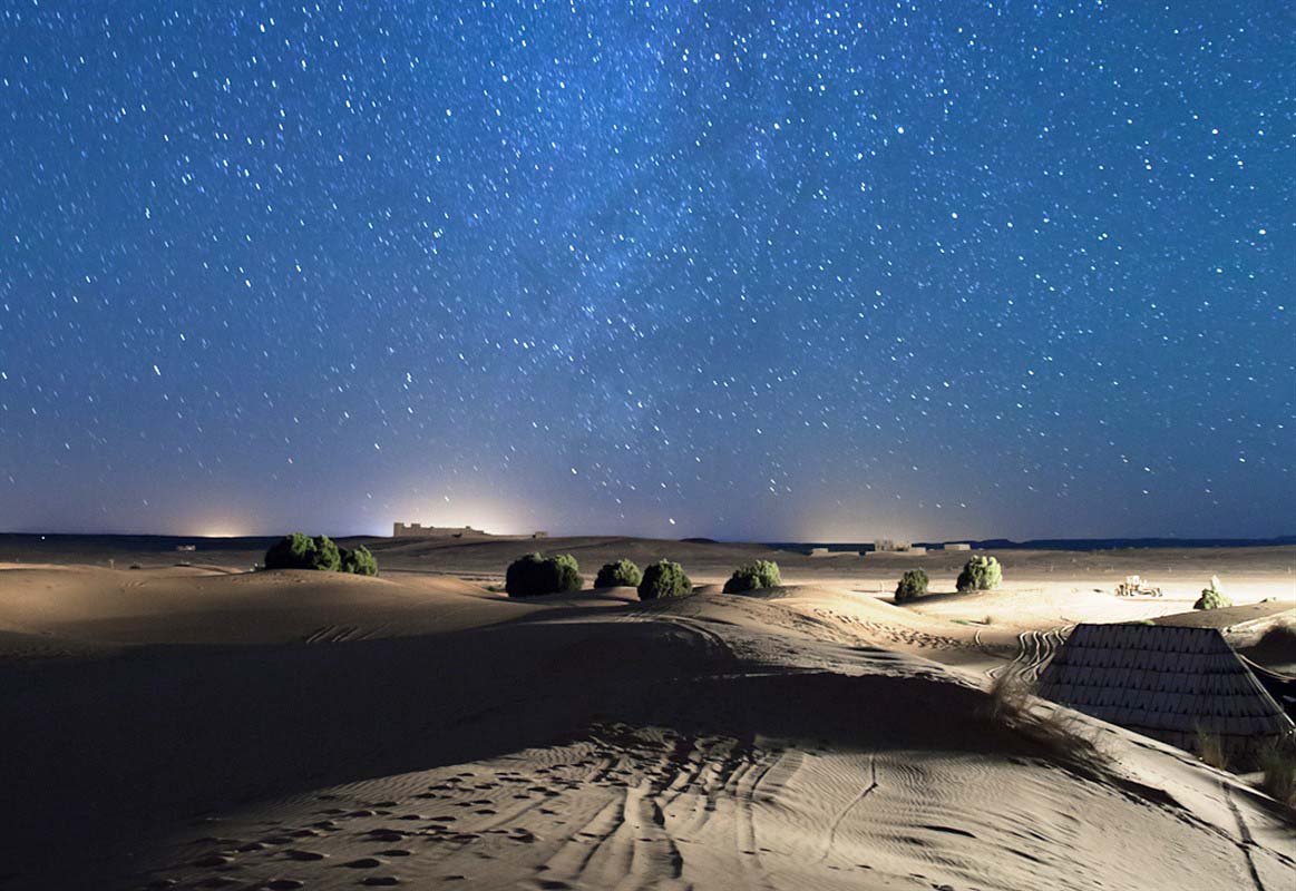 Sahara desert sky at night - Morocco