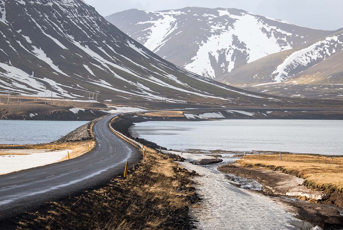 Road of Norway during Winter