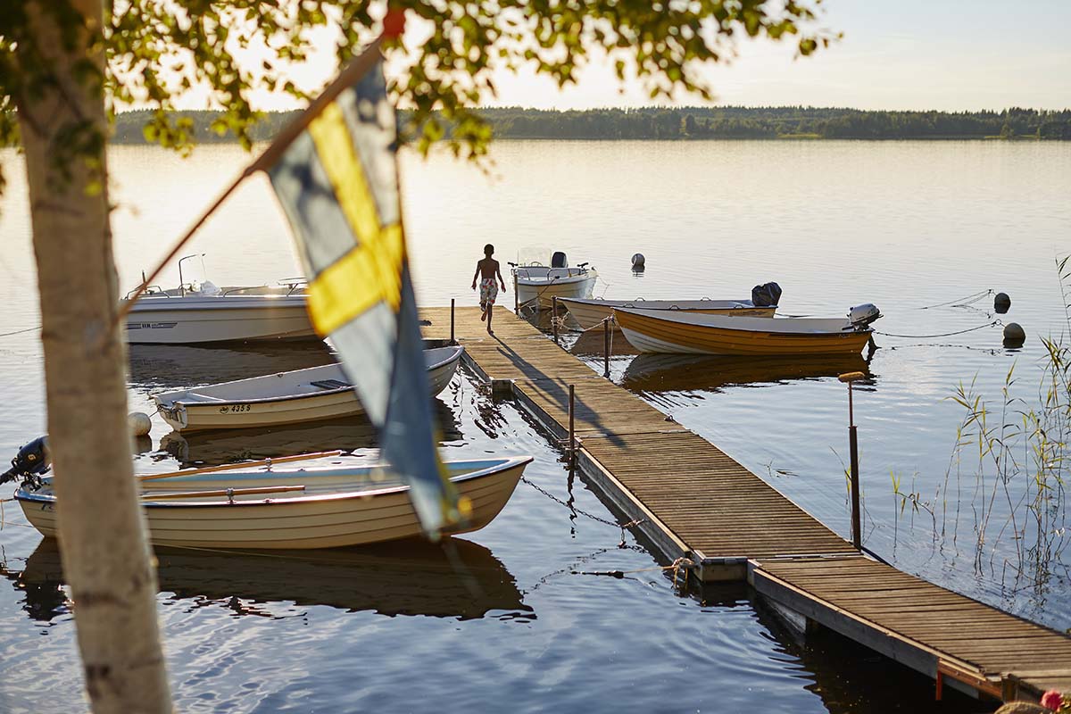 Small boats on a lake - Sweden