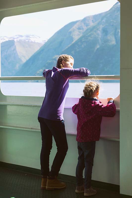 Kids on a ferry