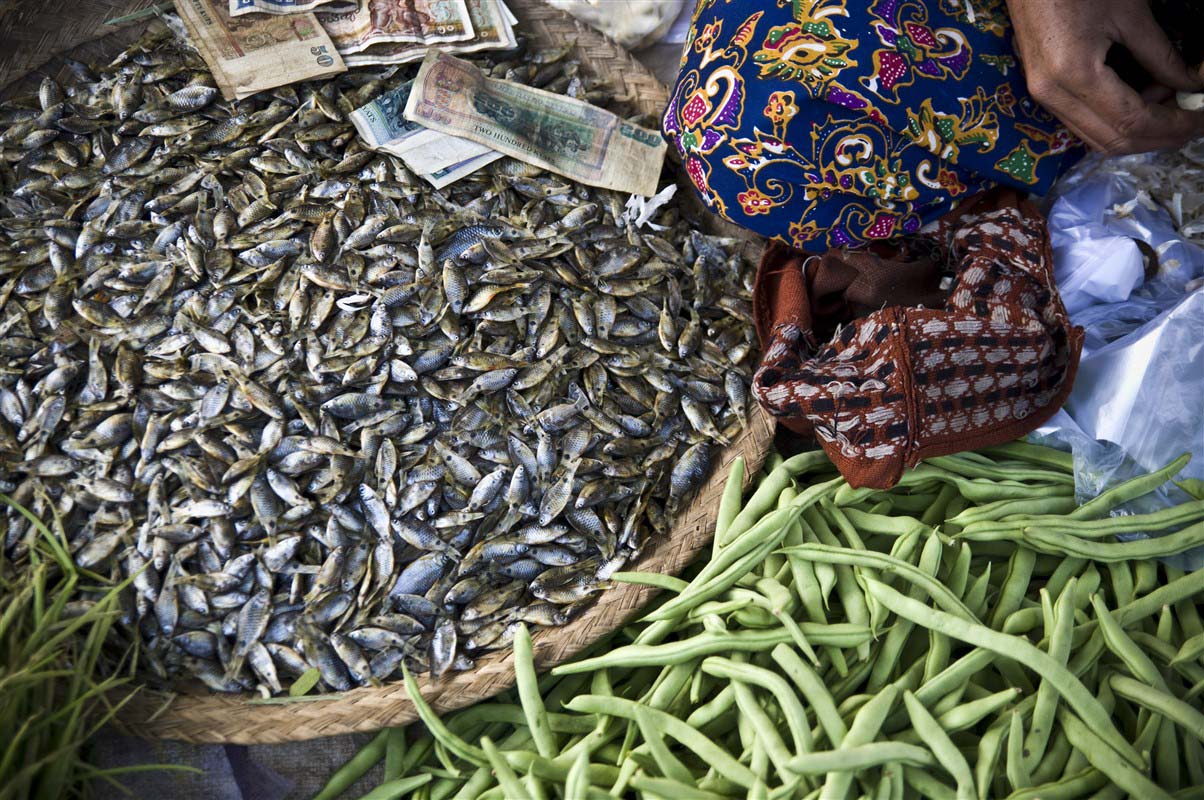 Food market near Inle Lake - Myanmar