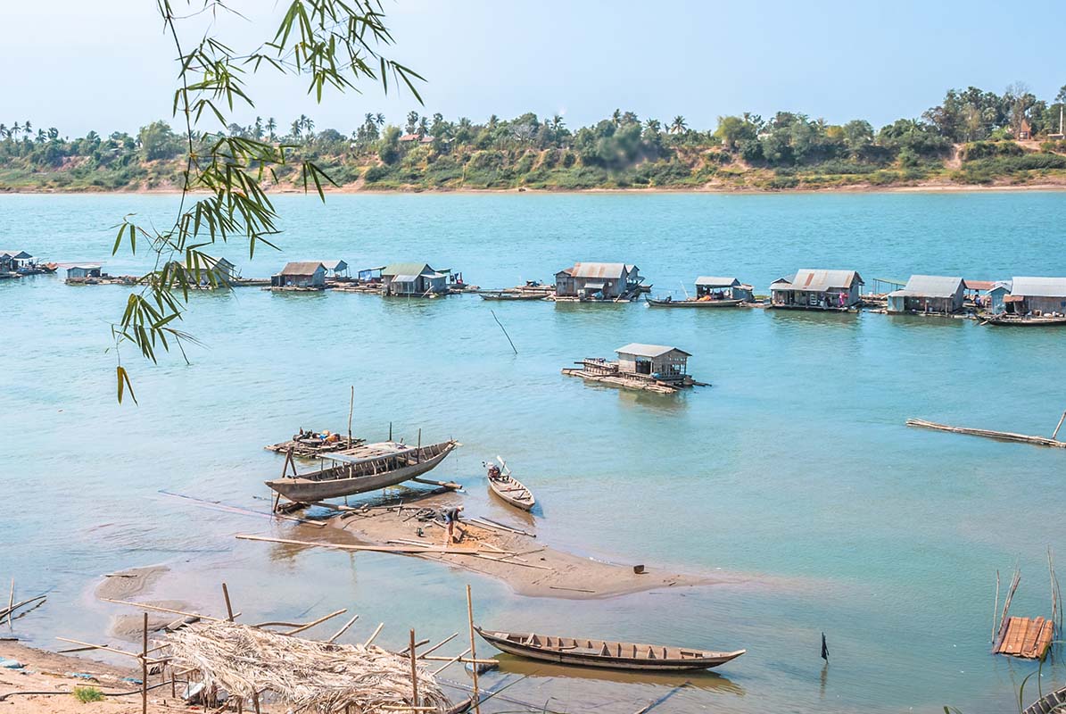 River and boats in Vietnam