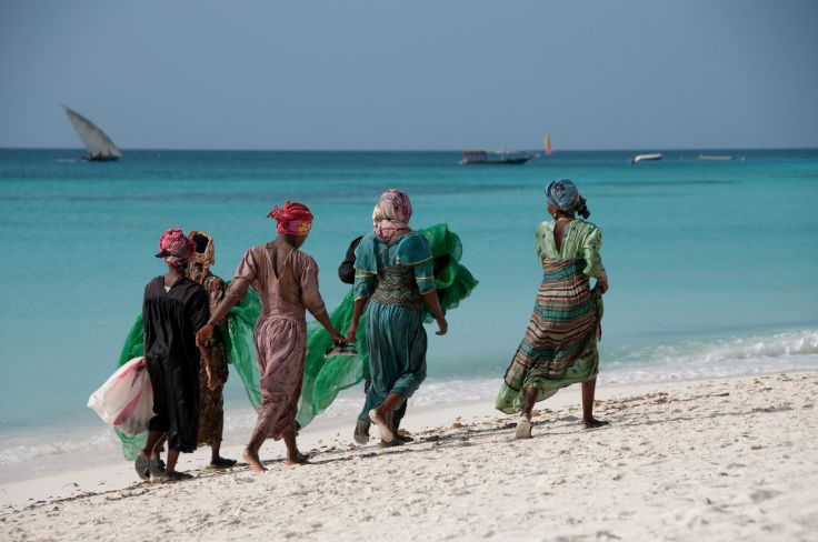 Women on he beach - Zanzibar